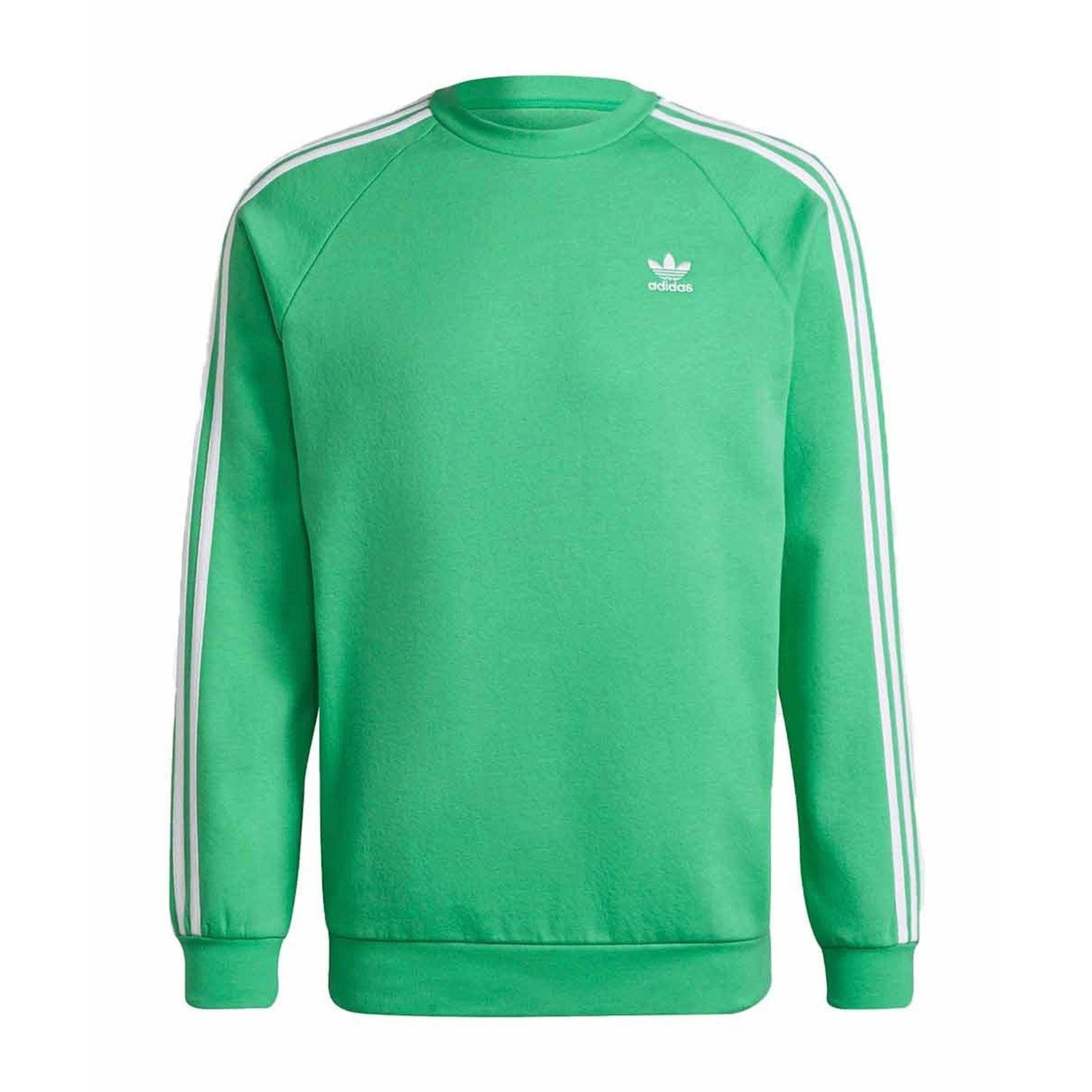 adidas Originals 3 Stripe Crew Sweatshirt - Green - ViaductClothing -  -  