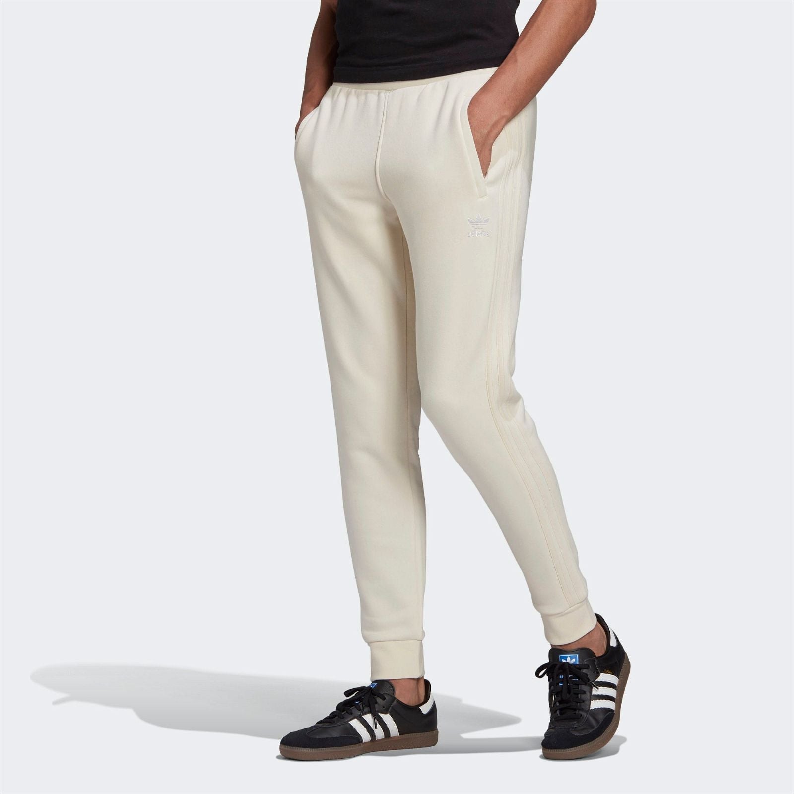 adidas Originals 3 Stripe Non Dyed Joggers - Off White - ViaductClothing -  -  