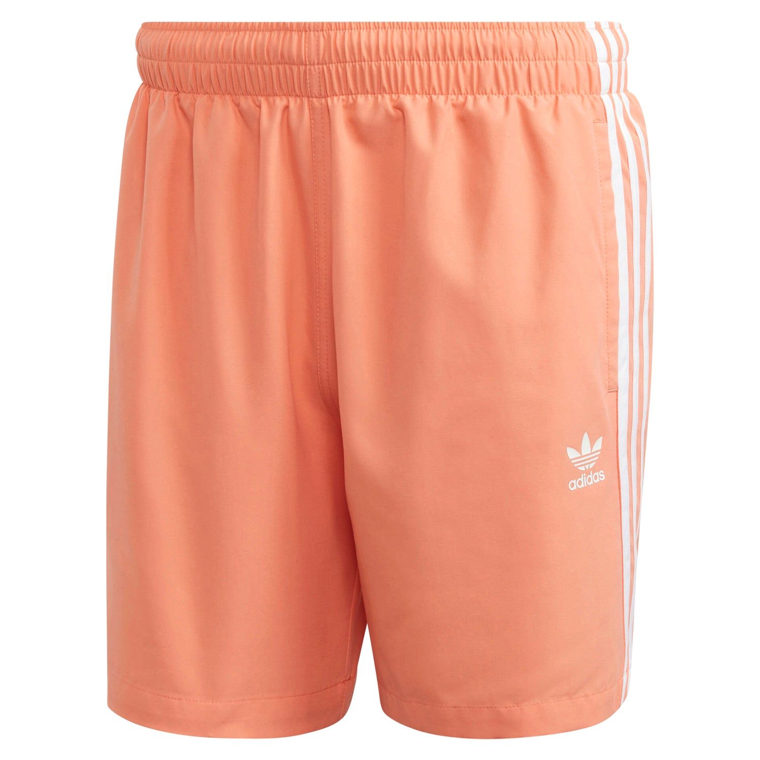adidas Originals 3 Stripe Swim Short - Chalk Coral - ViaductClothing -  -  