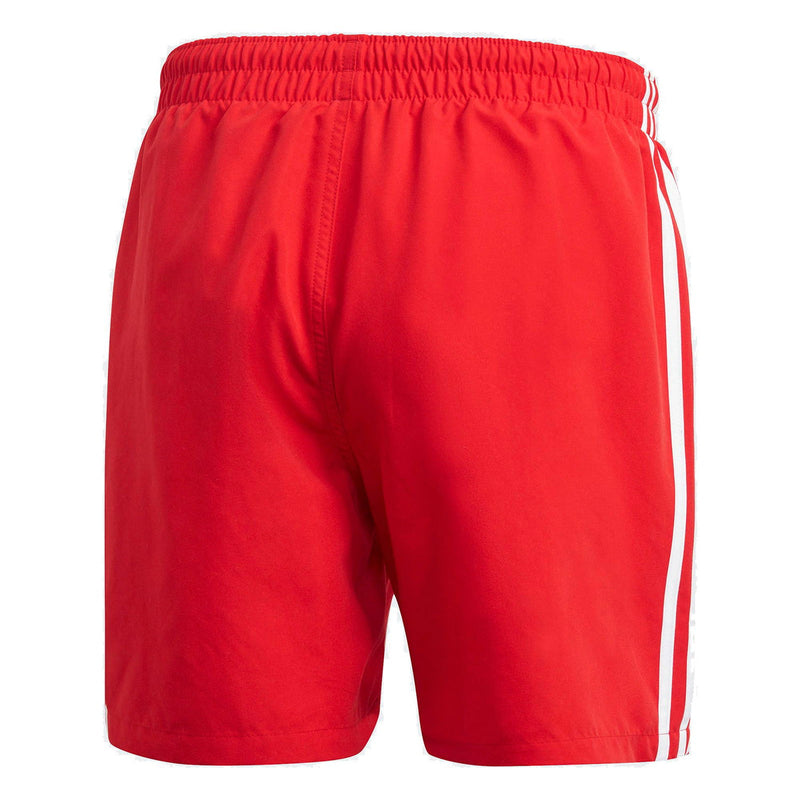 adidas Originals 3 Stripe Swim Shorts - Red - ViaductClothing -  -  