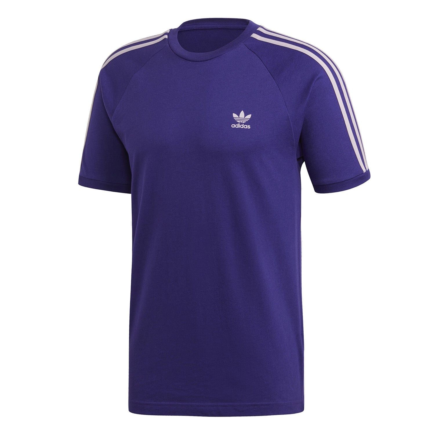 adidas Originals 3 Stripe T Shirt - Collegiate Purple - ViaductClothing -  -  