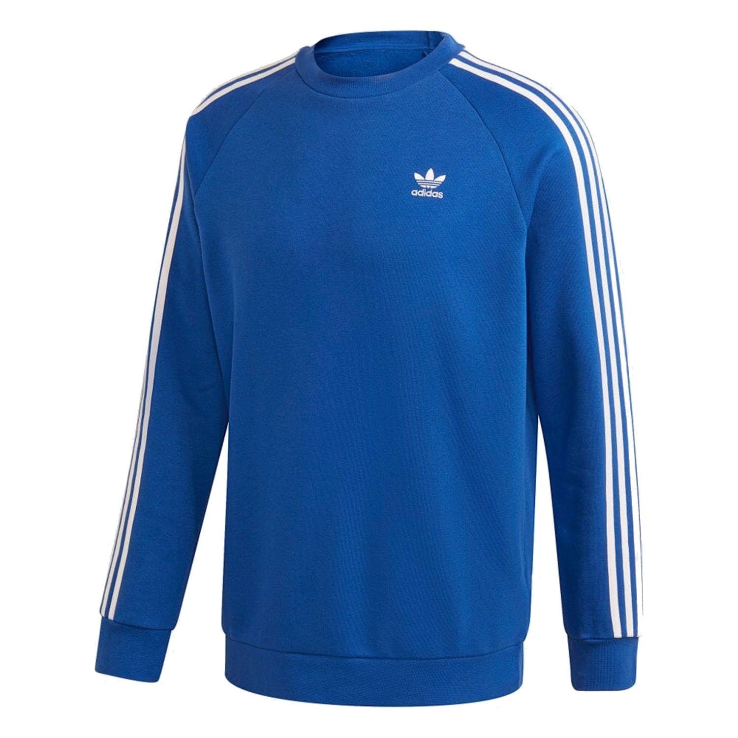 adidas Originals 3 Stripes Crew Neck - Blue - ViaductClothing -  -  