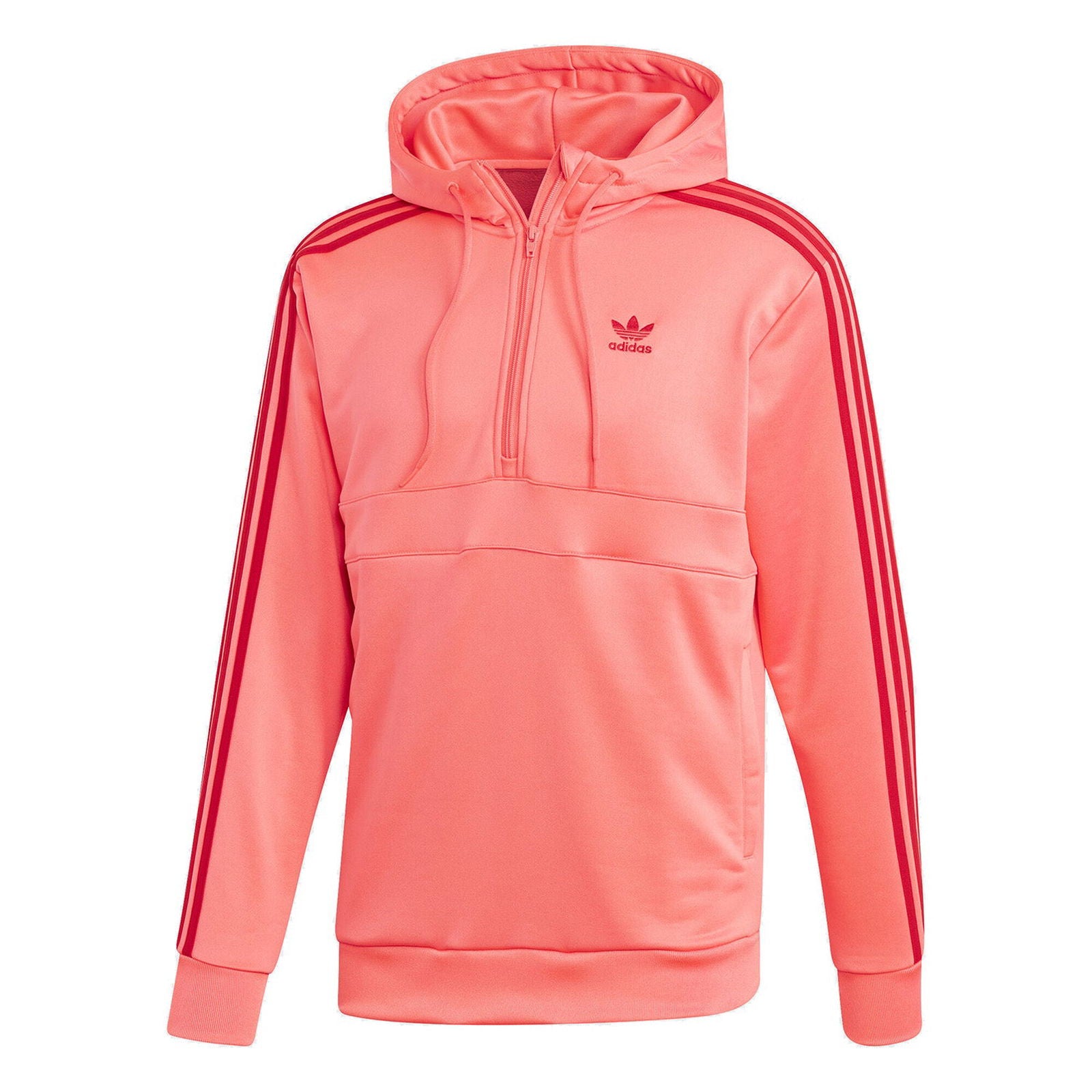 adidas Originals 3 Stripes Hoodie - Flash Red - ViaductClothing -  -  