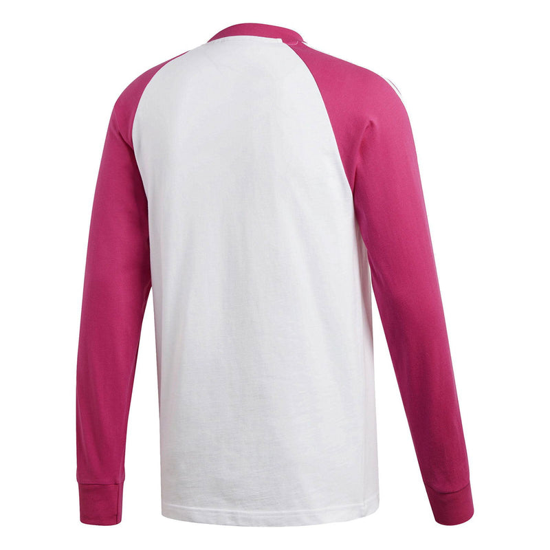 adidas Originals 3 Stripes Long Sleeve T Shirt - Pink - ViaductClothing -  -  
