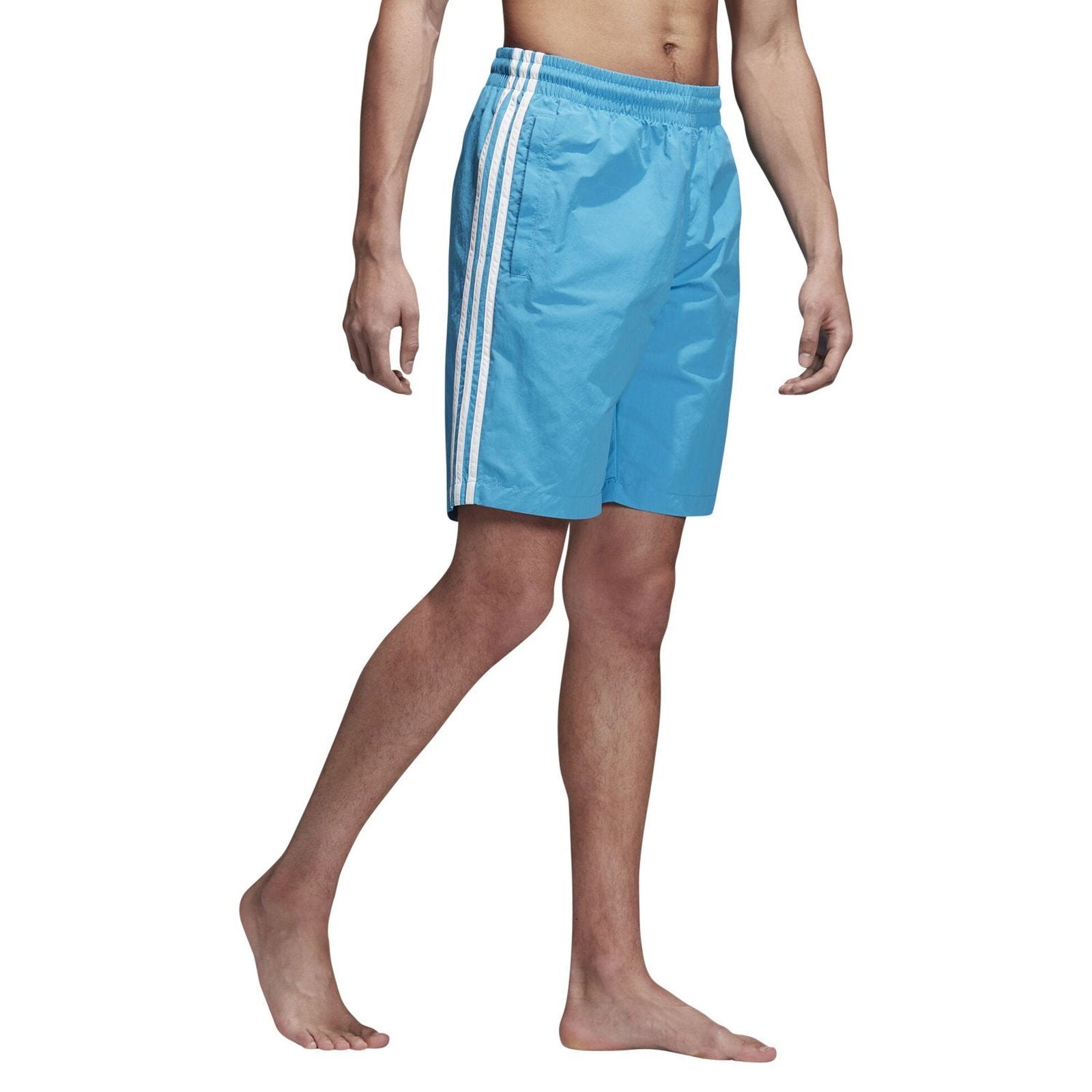 adidas Originals 3 Stripes Swim Shorts - Blue - ViaductClothing -  -  