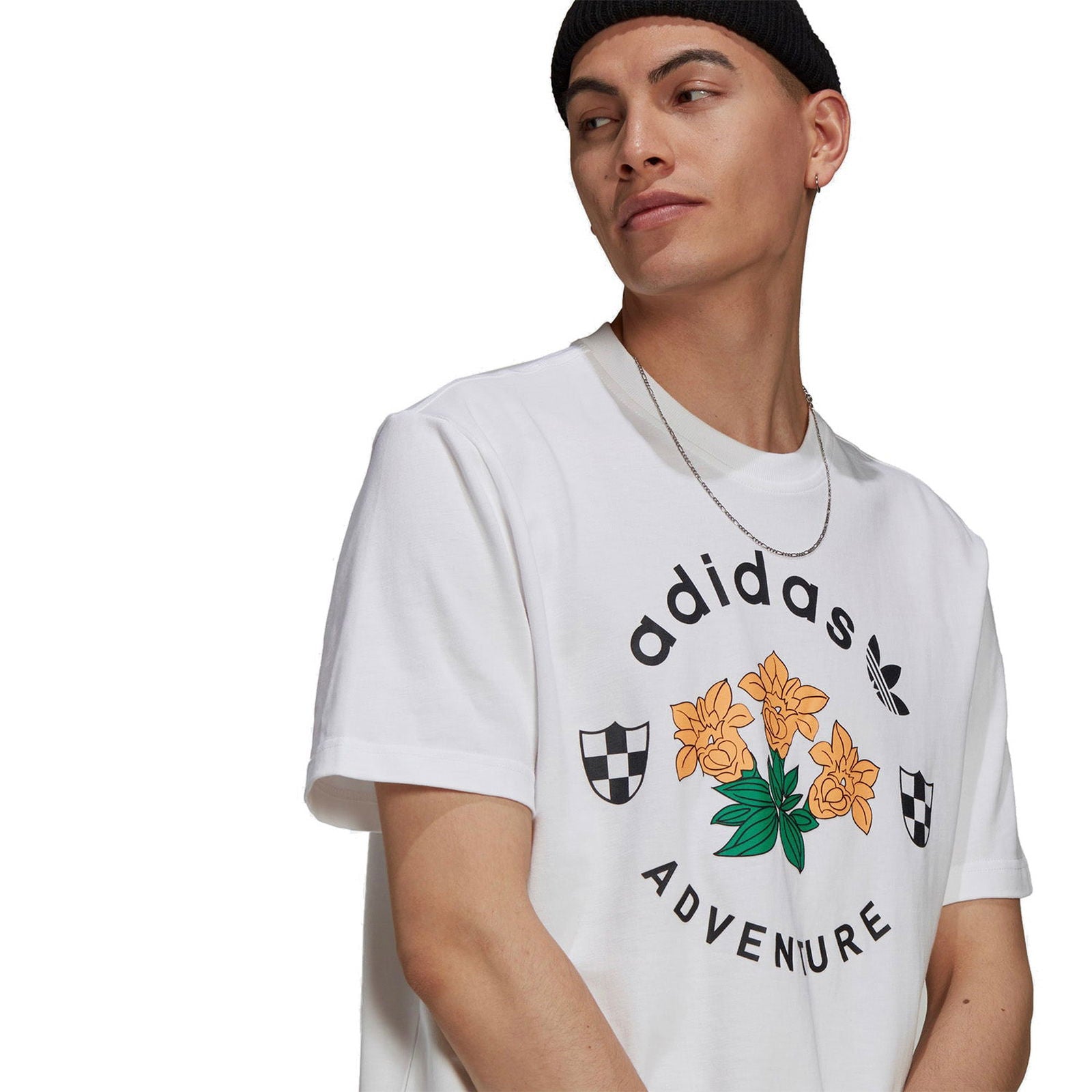 adidas Originals ADV Adventure Flowers T-shirt - White - ViaductClothing -  -  