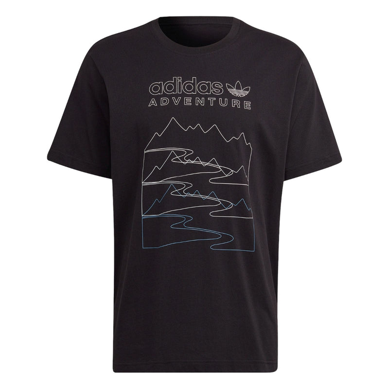 adidas Originals ADV Adventure Mountain Front T-Shirt - Black - ViaductClothing -  -  