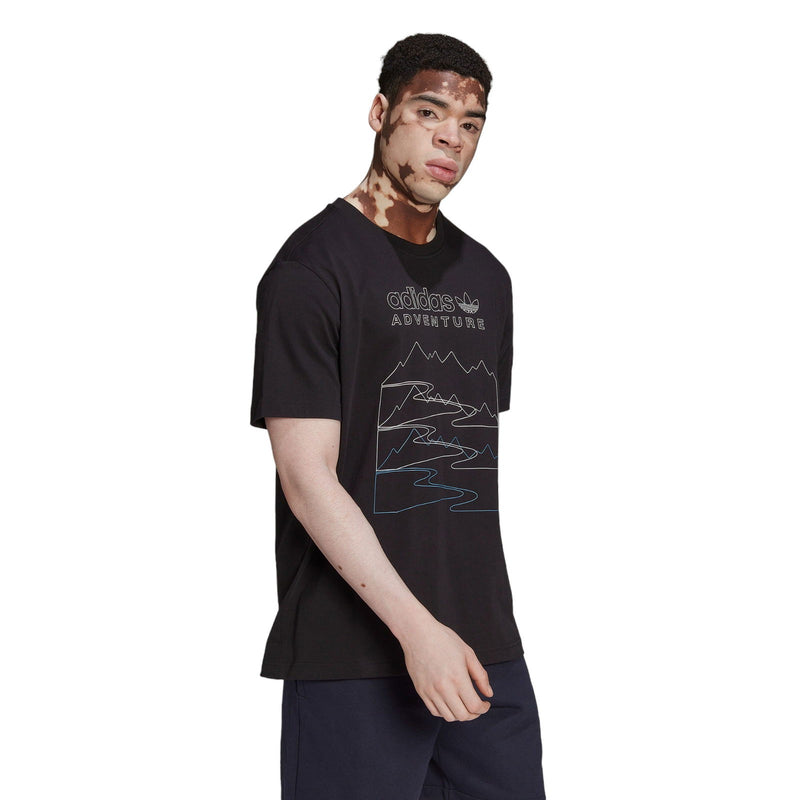 adidas Originals ADV Adventure Mountain Front T-Shirt - Black - ViaductClothing -  -  