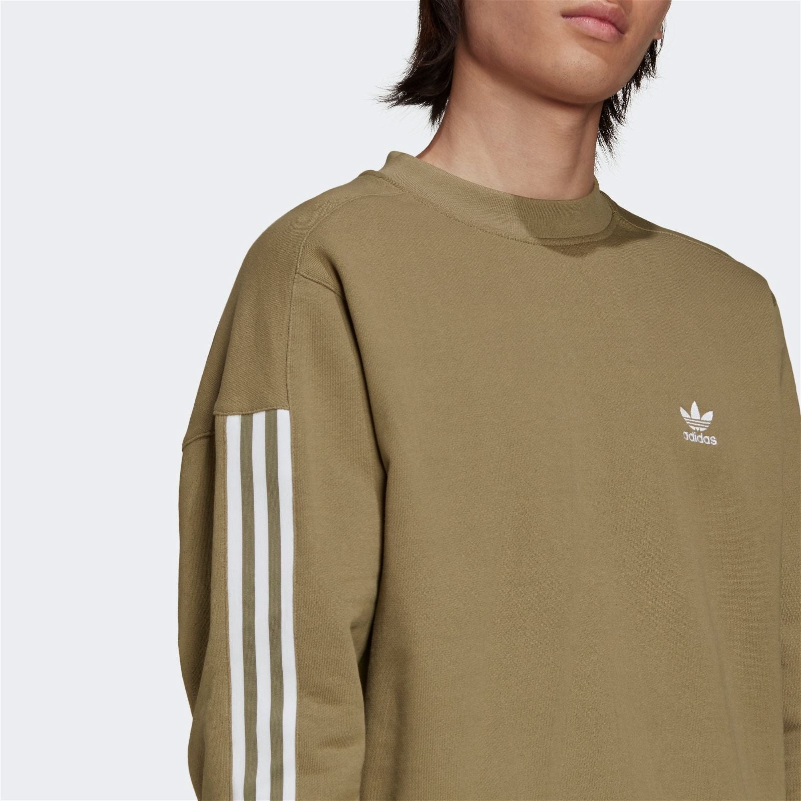 adidas Originals Adicolor Classics Lock-Up Trefoil Crewneck - Orbit Green - ViaductClothing -  -  