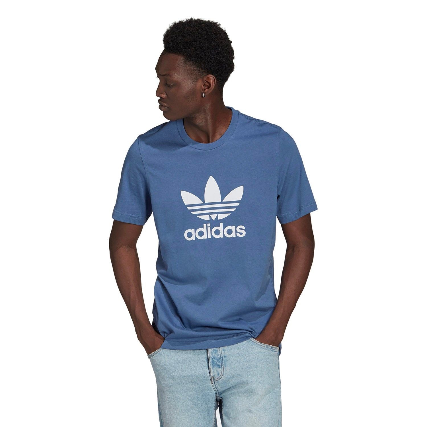 adidas Originals Adicolor Classics Trefoil Tee - Blue - ViaductClothing -  -  