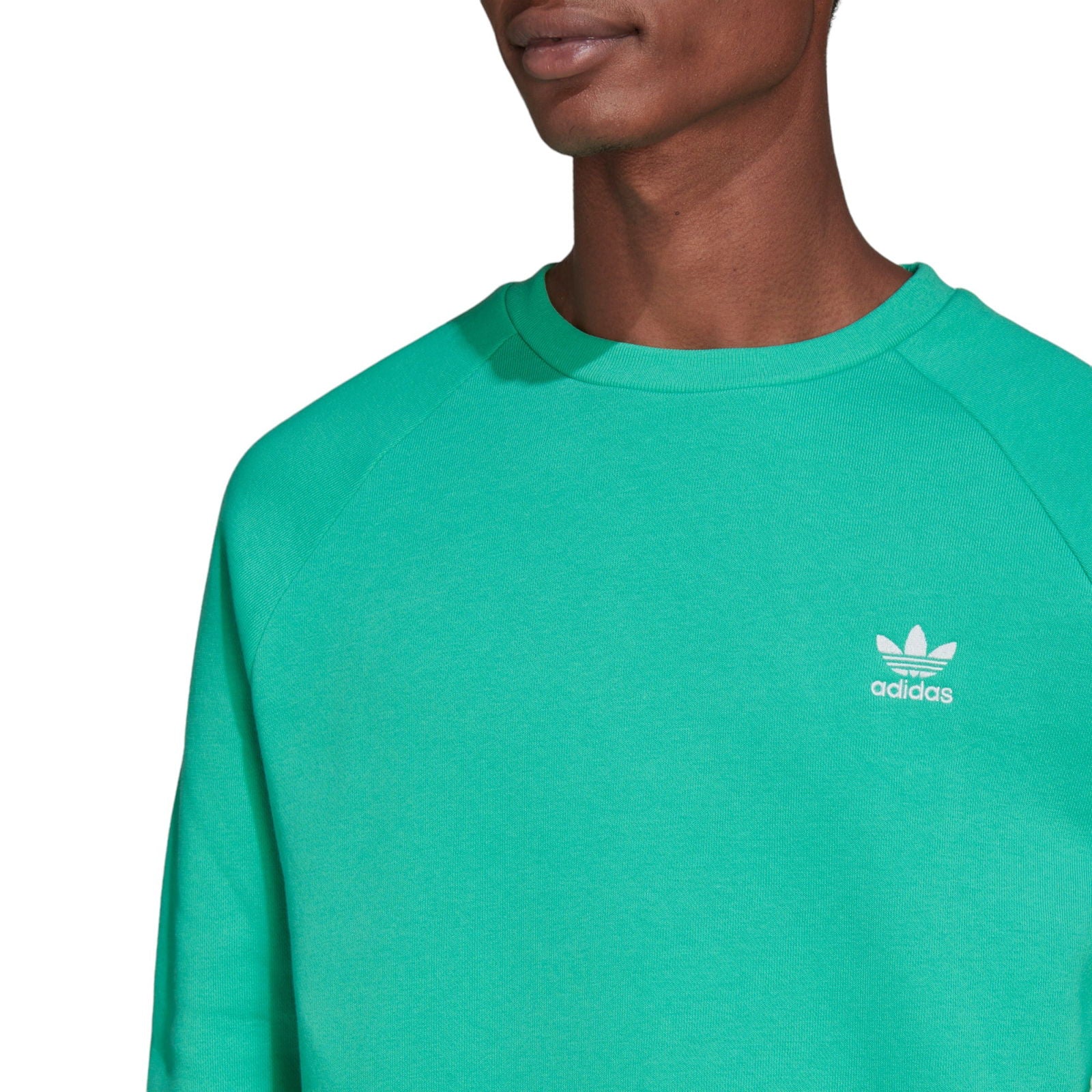 adidas Originals Adicolor Essentials Trefoil Crewneck Sweatshirt - Green - ViaductClothing -  -  