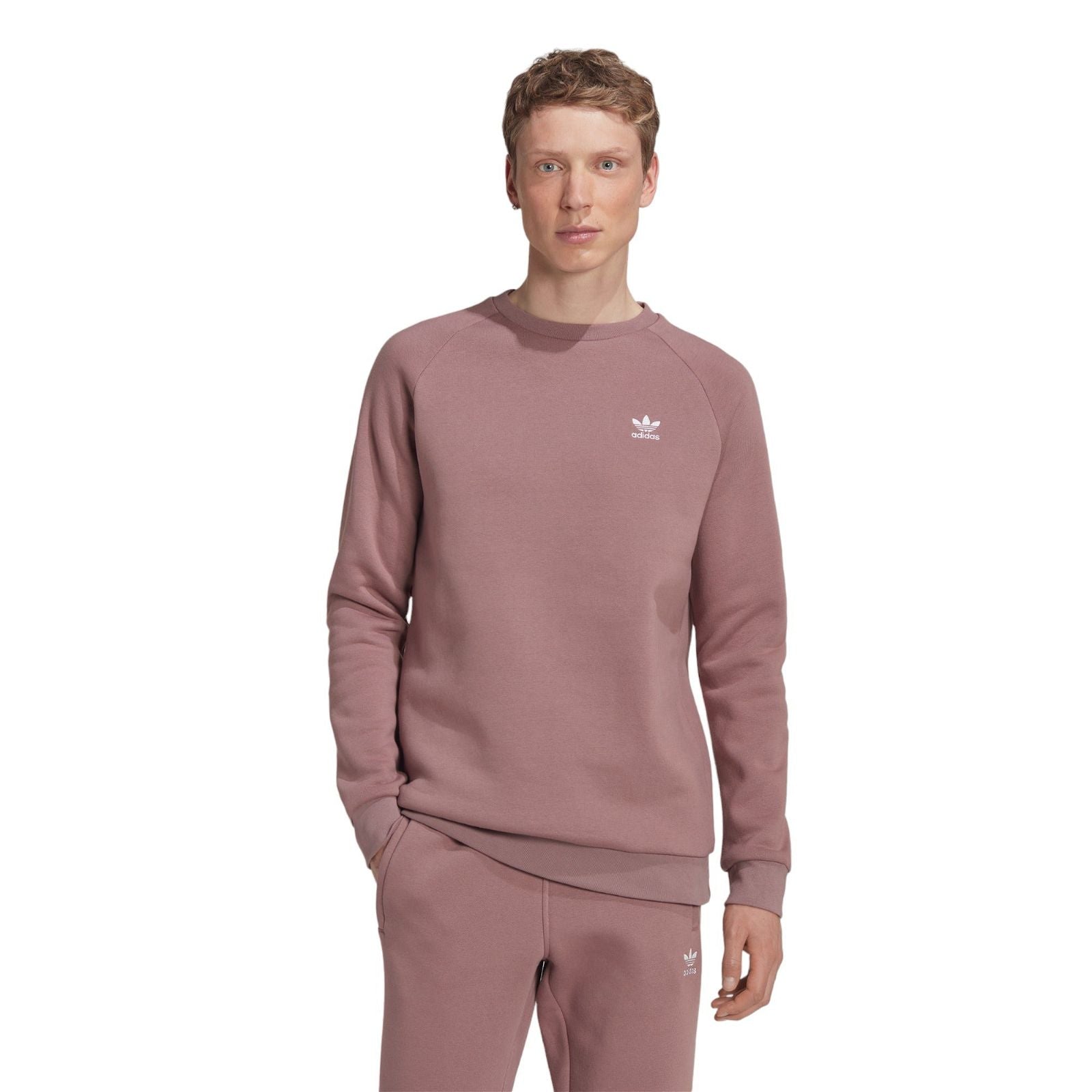 adidas Originals Adicolor Essentials Trefoil Crewneck Sweatshirt - Purple - ViaductClothing -  -  