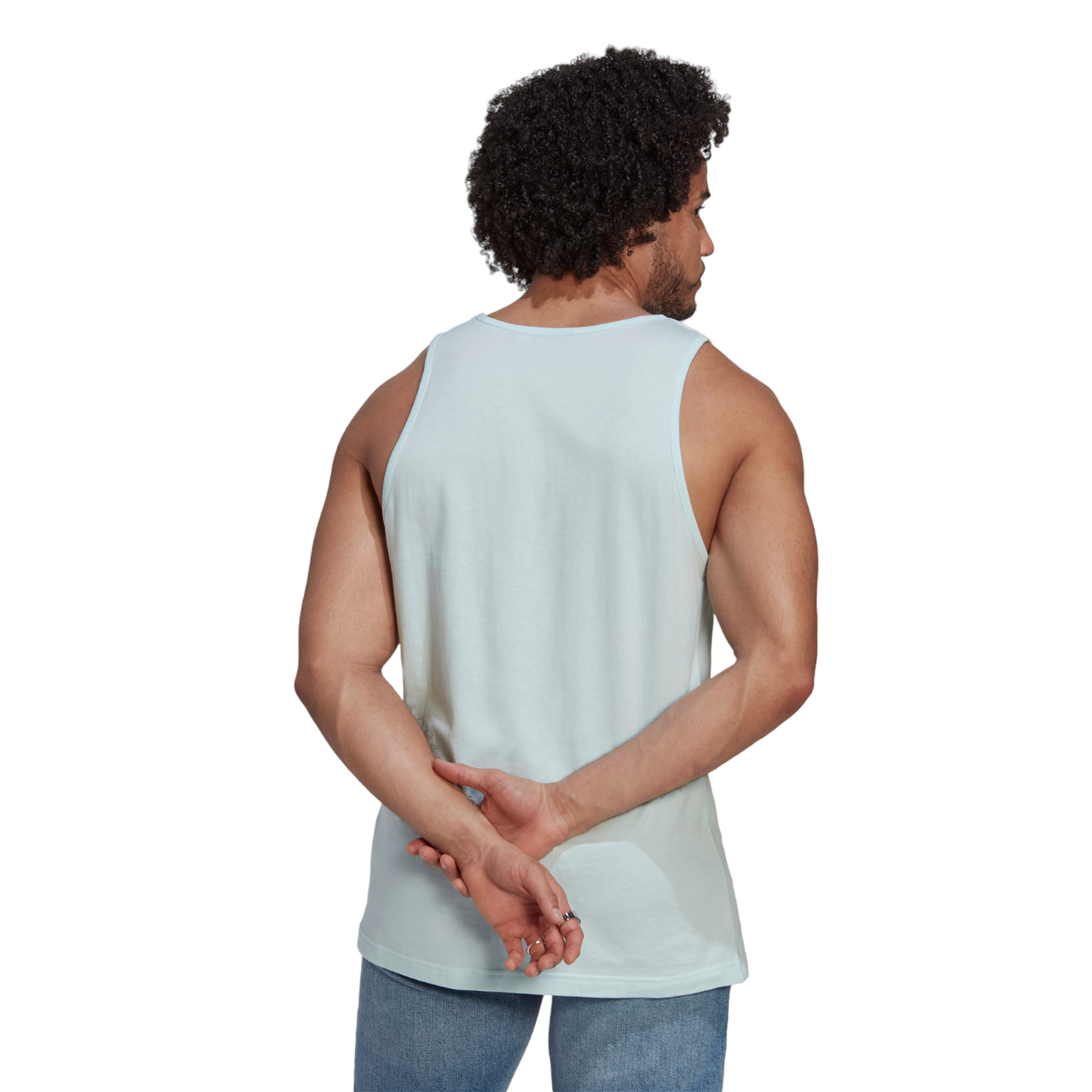 adidas Originals Adicolor Essentials Trefoil Tank Top - Almost Blue - ViaductClothing -  -  