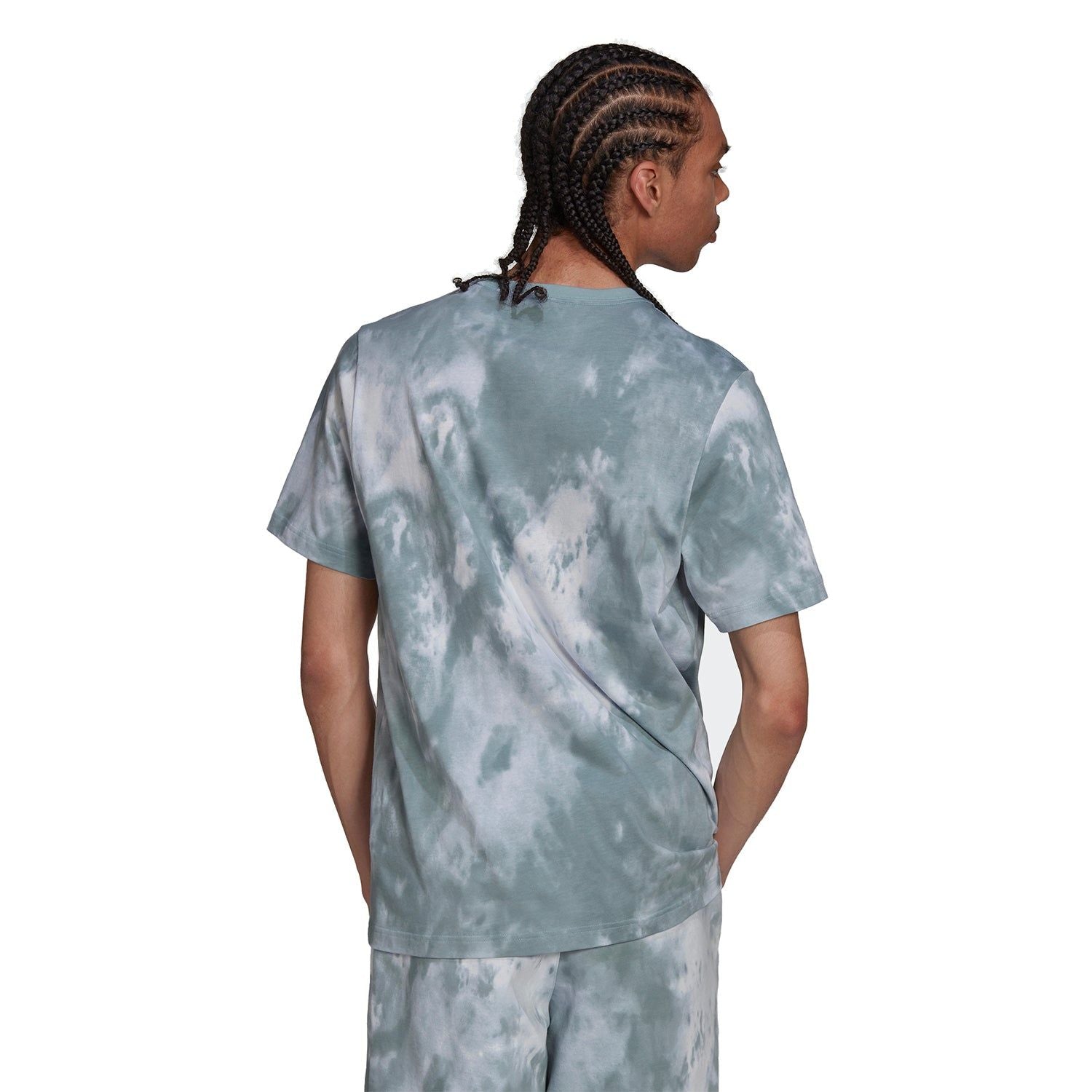 adidas Originals Adicolor Essentials Trefoil Tie-Dyed Tee - Magic Grey - ViaductClothing -  -  