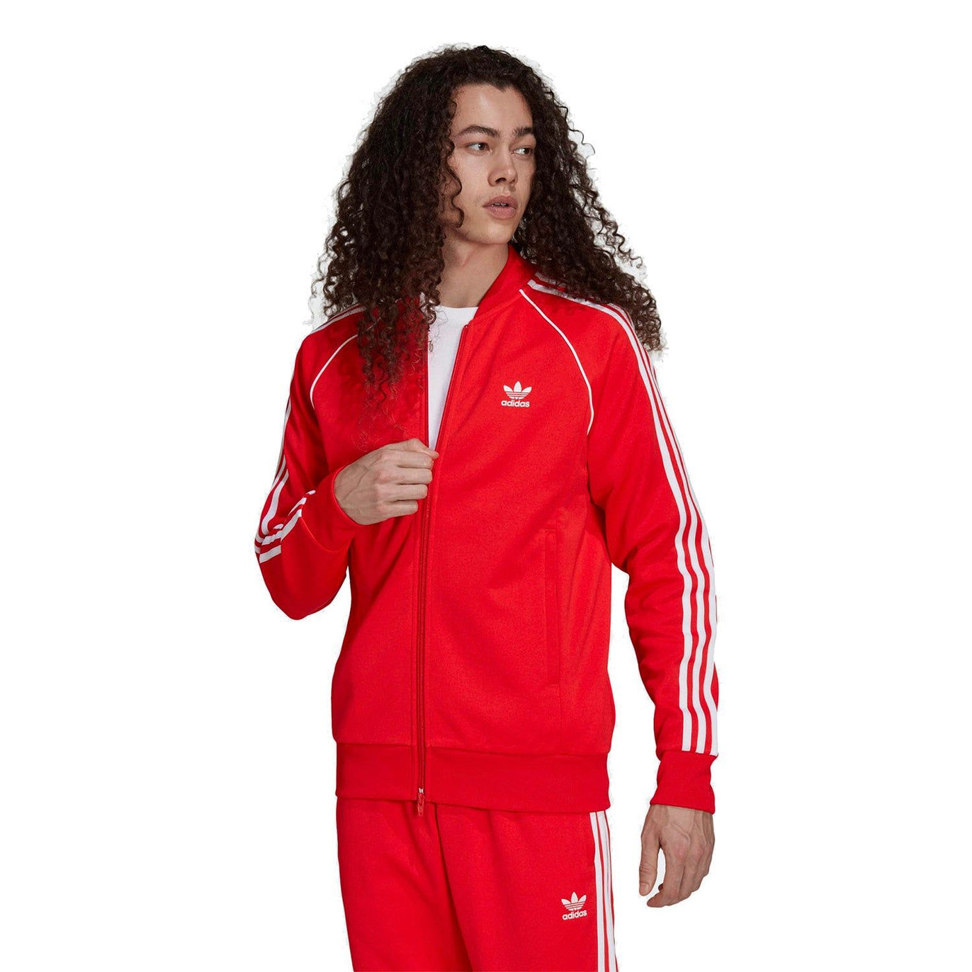 adidas Originals Adicolor Primeblue SST Superstar Track Jacket Red ViaductClothing