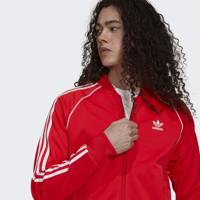 adidas Originals Adicolor Primeblue SST Superstar Track Jacket - Red - ViaductClothing -  -  