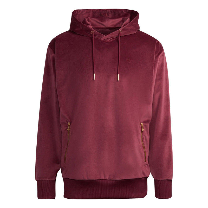 adidas Originals Adicolor Velour Hoodie Burgundy