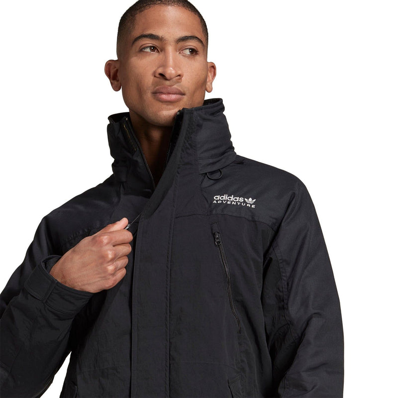 adidas Originals Adventure Blocked Outdoor Jacket Black H13577 ViaductClothing