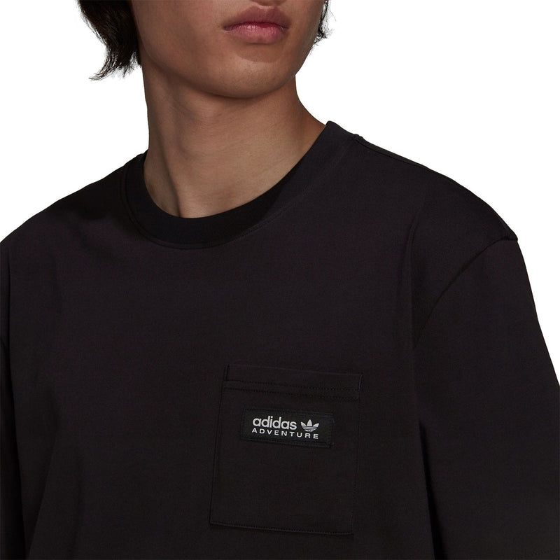 adidas Originals Adventure Futura Pocket T-Shirt - Black - ViaductClothing -  -  