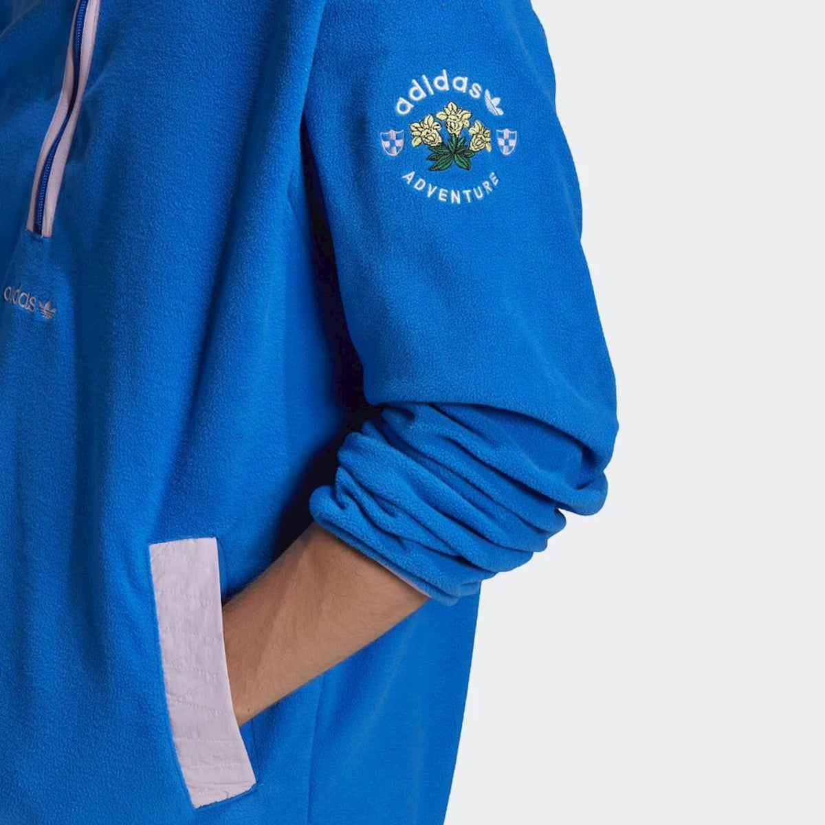 adidas Originals Adventure Half Zip Fleece Glory Blue GN2374 ViaductClothing