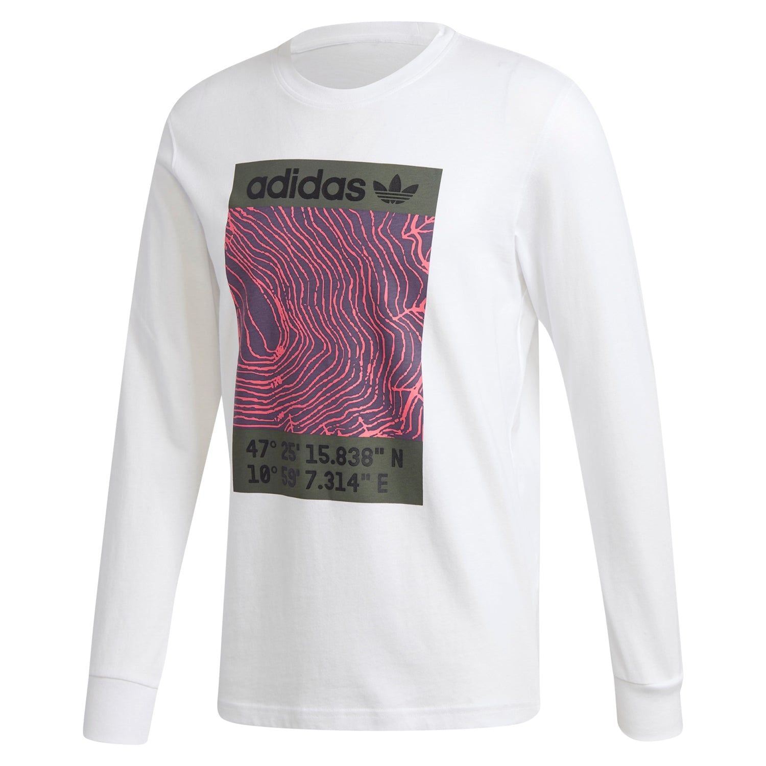 adidas Originals Adventure Long Sleeve T Shirt - White - ViaductClothing -  -  