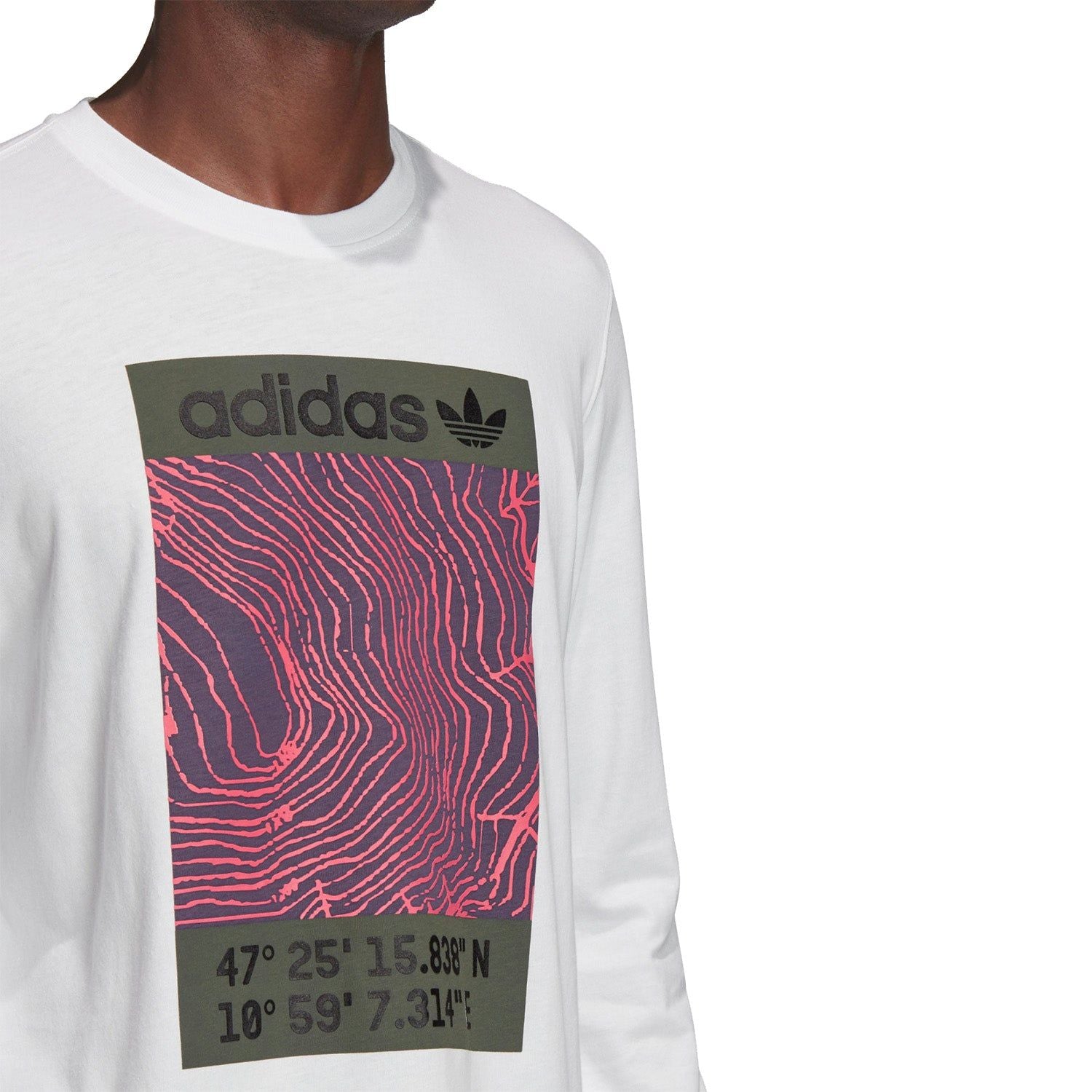 adidas Originals Adventure Long Sleeve T Shirt - White - ViaductClothing -  -  