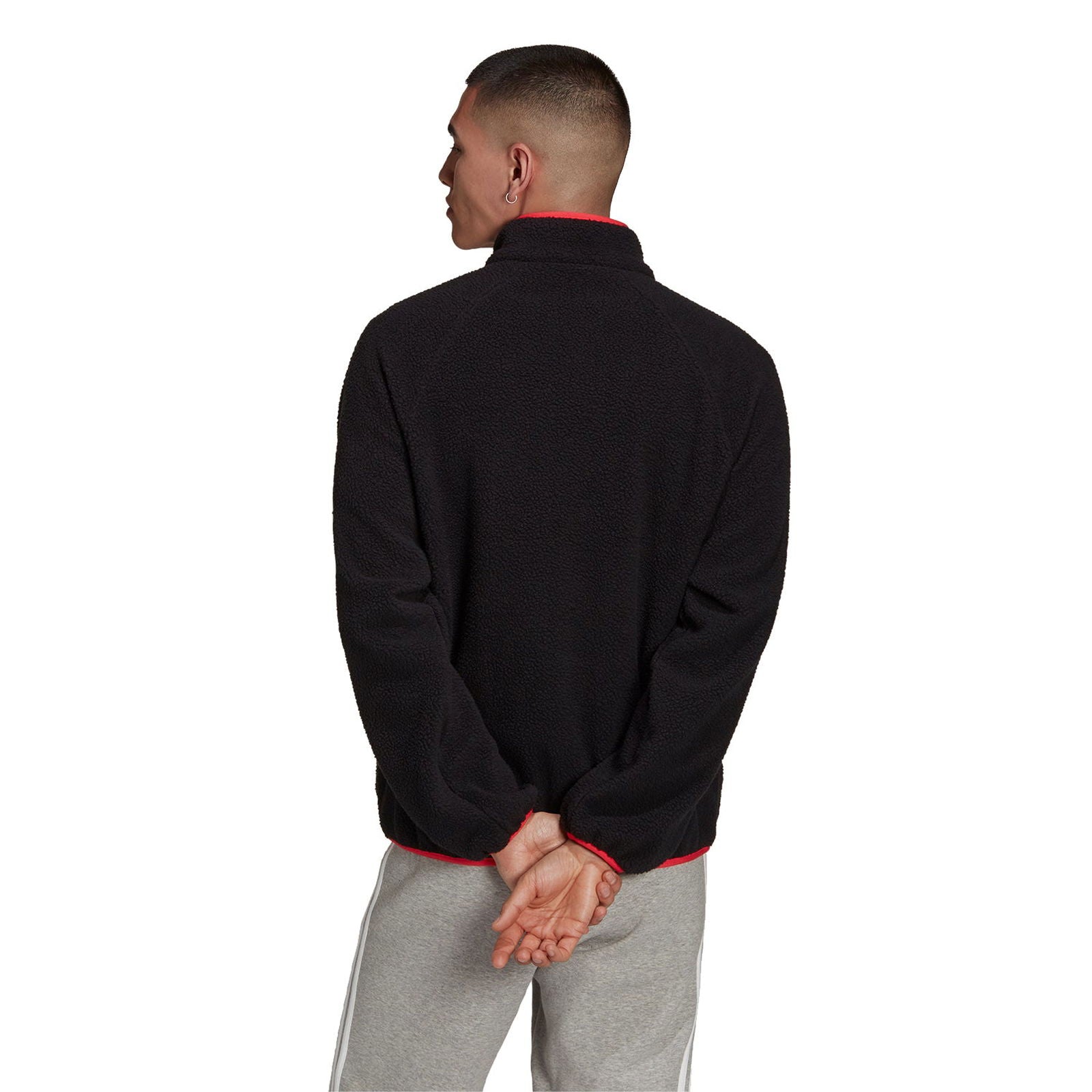 adidas Originals Adventure Polar Fleece Zip-Through Track Jacket - Black - ViaductClothing -  -  