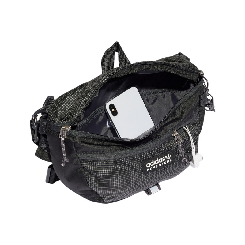 adidas Originals Adventure Waist Bag Large Black HL6778 ViaductClothing