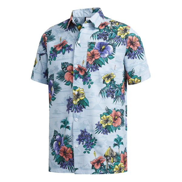 adidas Originals Aerotech Floral Button Up Shirt Blue
