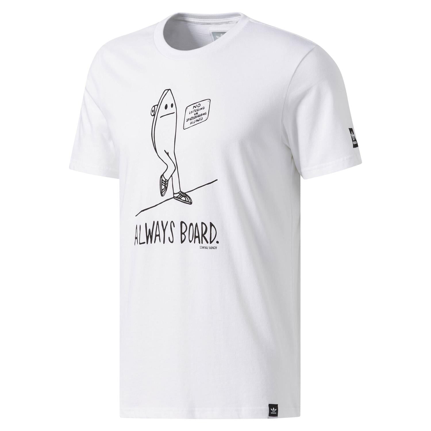 adidas Originals Always Board T Shirt - White - ViaductClothing -  -  