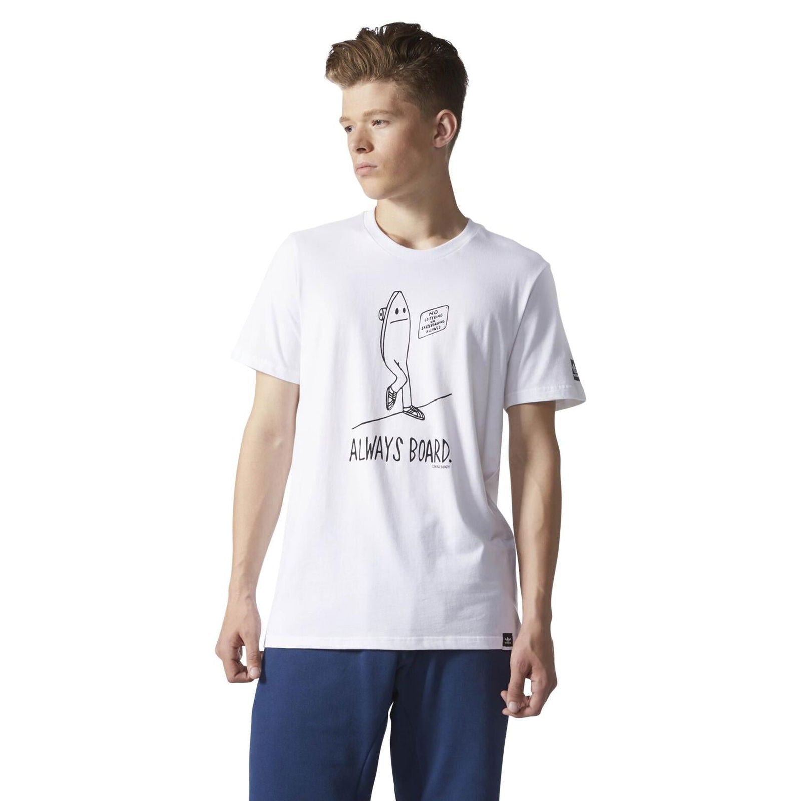 adidas Originals Always Board T Shirt - White - ViaductClothing -  -  