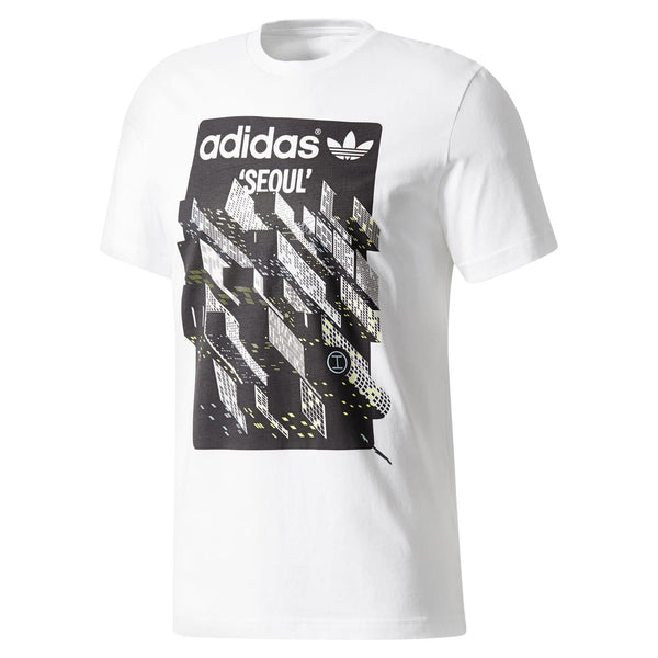 【Adidas コリア】 SEOUL TEE adidas Seoul Tee Men's Sportswear T-Shirts Casual Tee White
