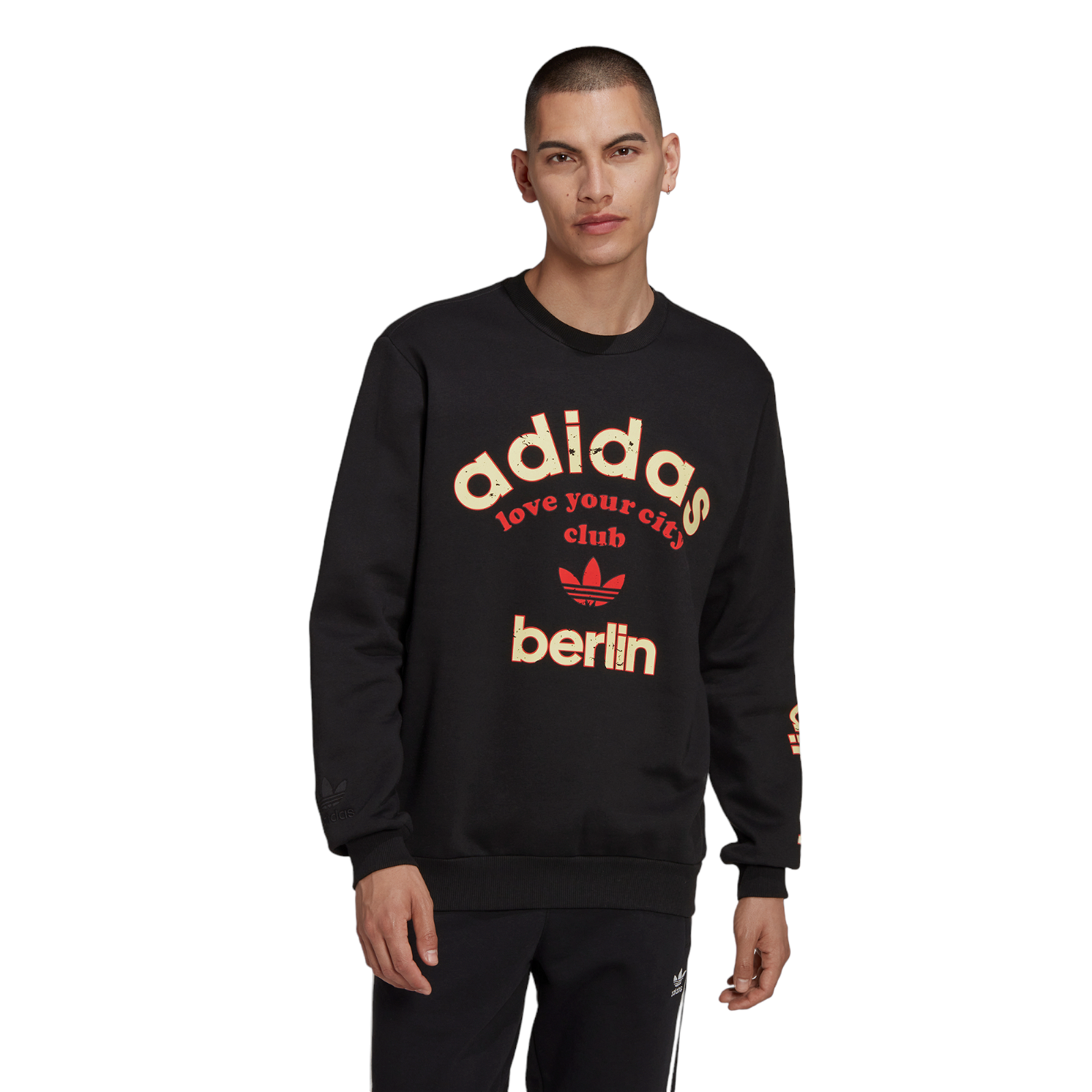 adidas Originals Berlin Logo Trefoil Sweatshirt - Black - ViaductClothing -  -  