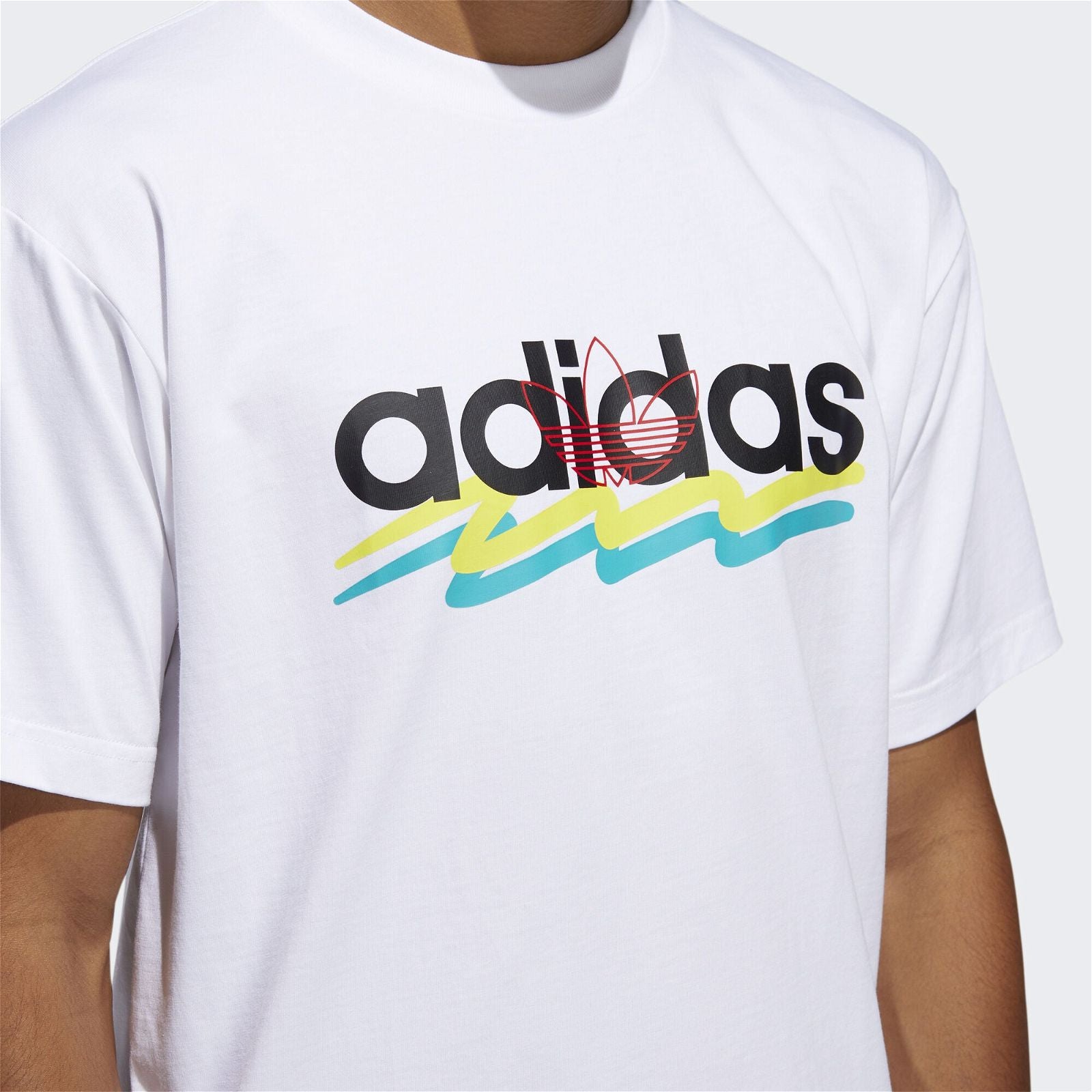 adidas Originals Brush Stroke Tee - White - ViaductClothing -  -  