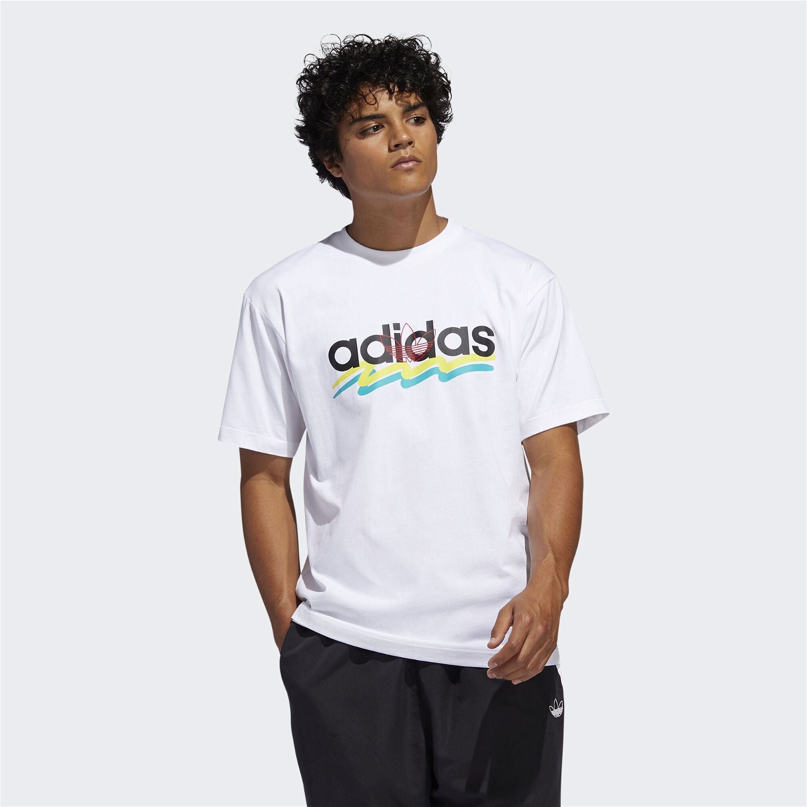 adidas Originals Brush Stroke Tee - White - ViaductClothing -  -  