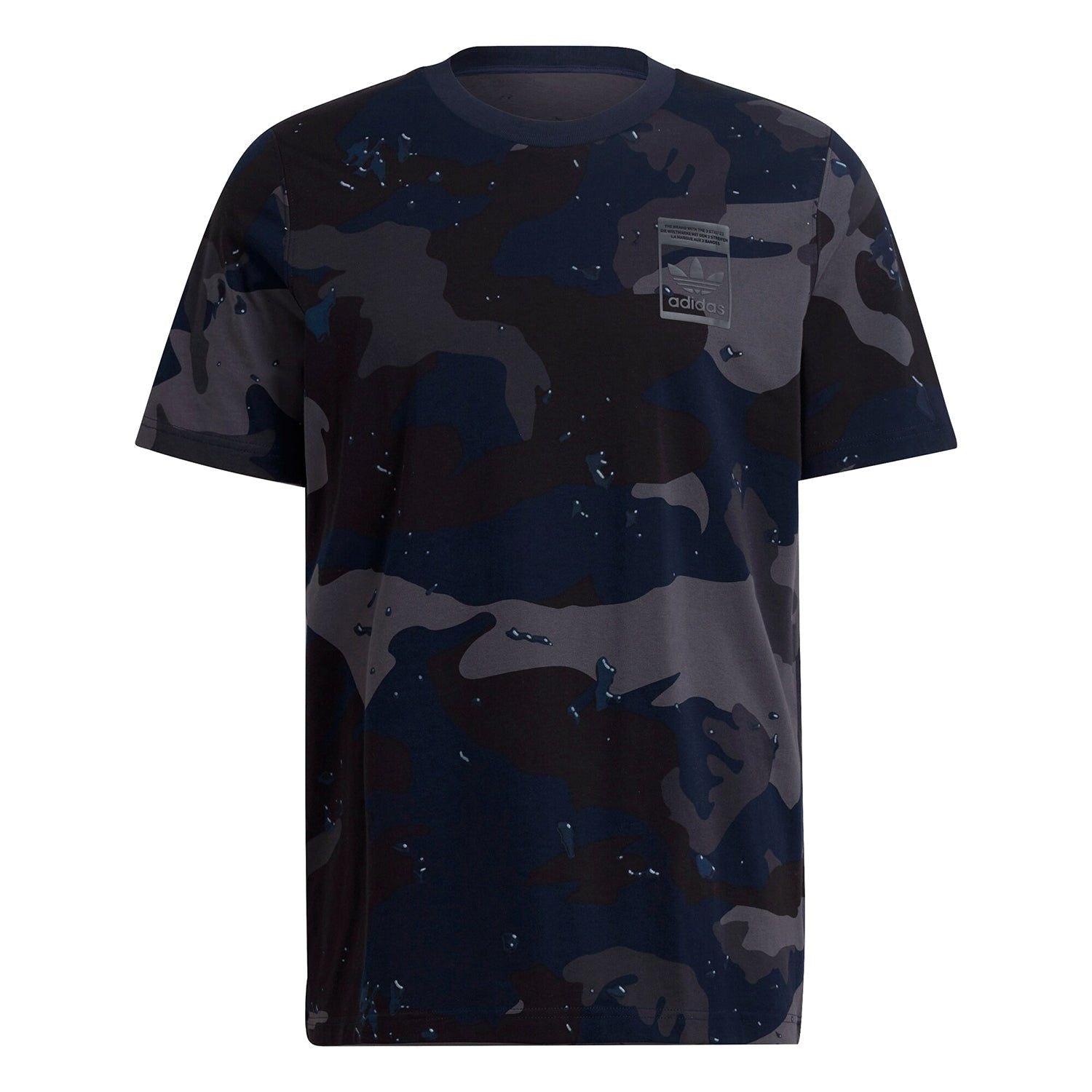 adidas Originals Camo Allover Print Tee - Navy - ViaductClothing -  -  