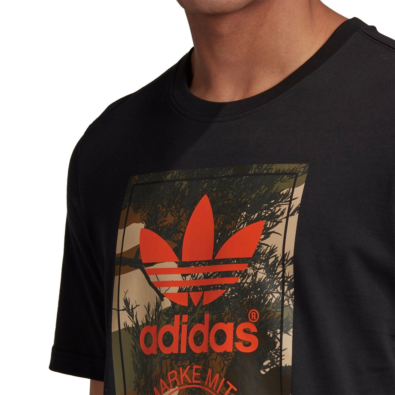 adidas Originals Camo Tongue T-Shirt - Black - ViaductClothing -  -  