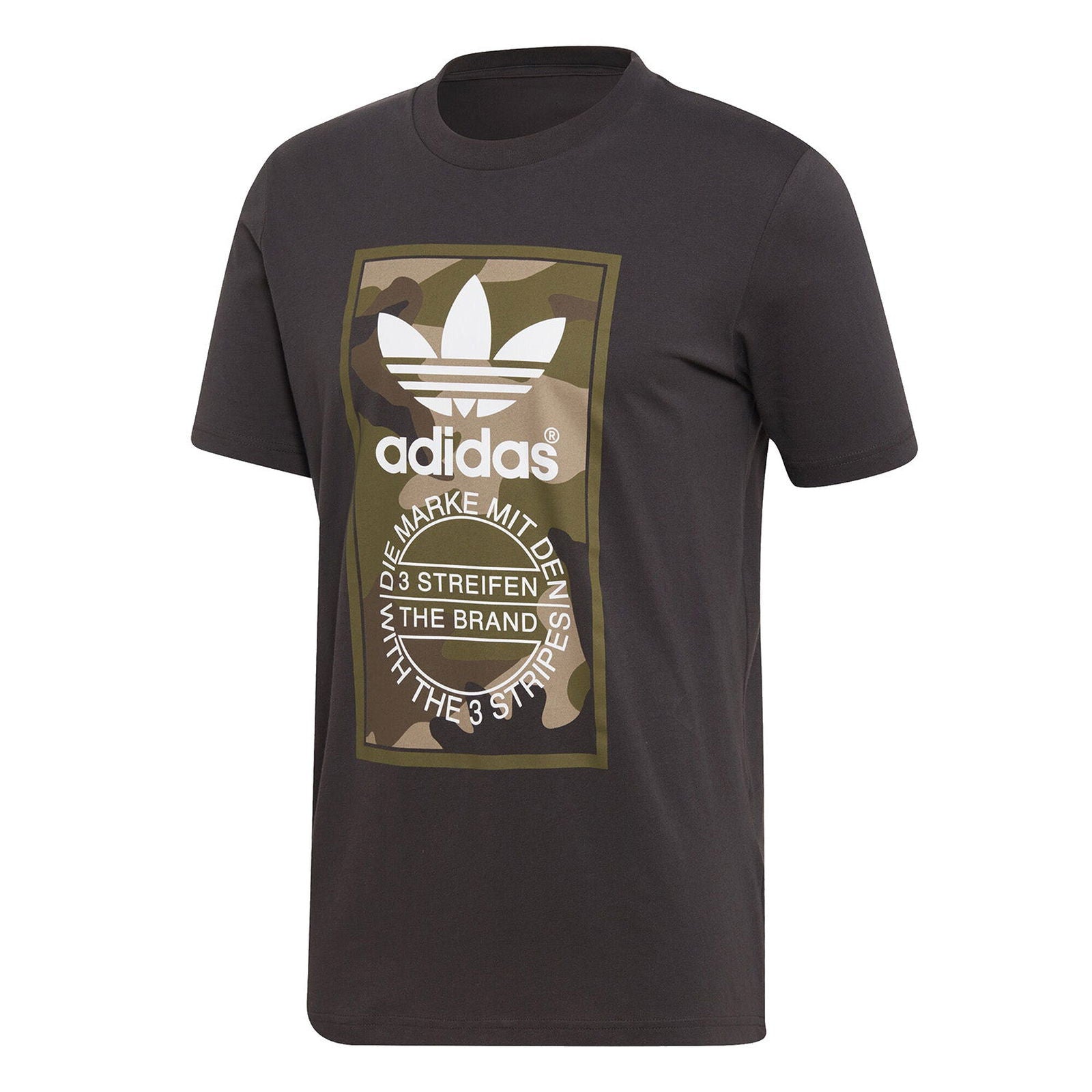 adidas Originals Camouflage Tongue Label Tee - Black - ViaductClothing -  -  
