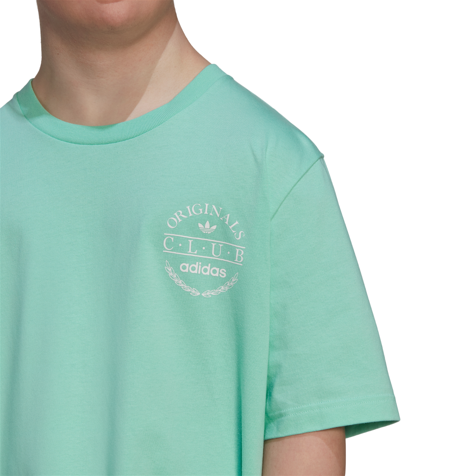 adidas Originals Club Logo Sports Resort T Shirt - Easy Green - ViaductClothing -  -  