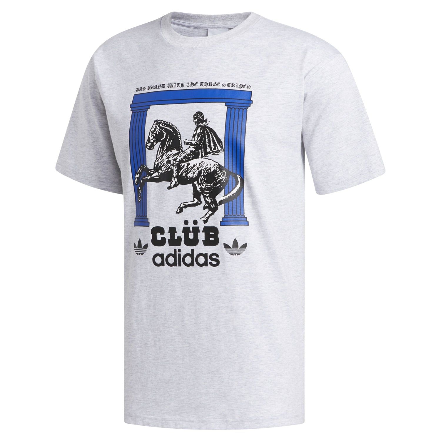 adidas Originals Club Pillars Tee - Grey - ViaductClothing -  -  