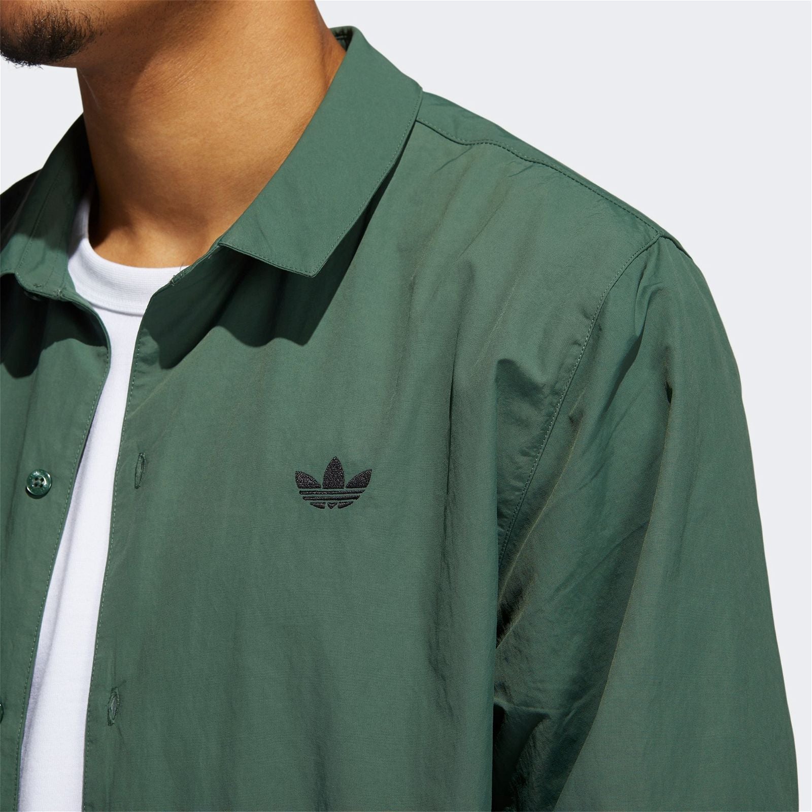 adidas Originals Coach Shirt Jacket - Green - ViaductClothing -  -  