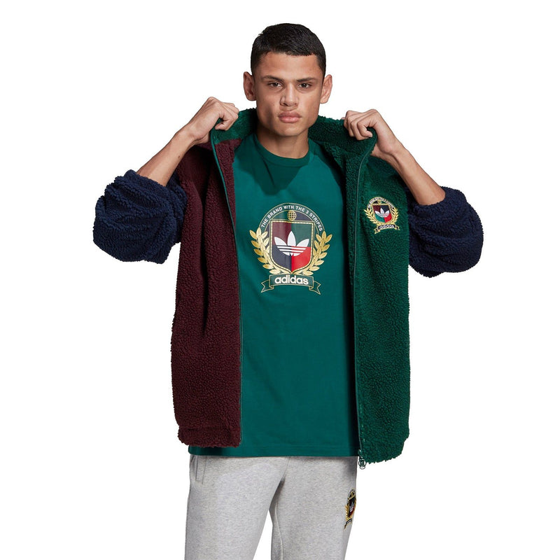 adidas Originals Collegiate Crest Fleece Jacket - Green - ViaductClothing -  -  