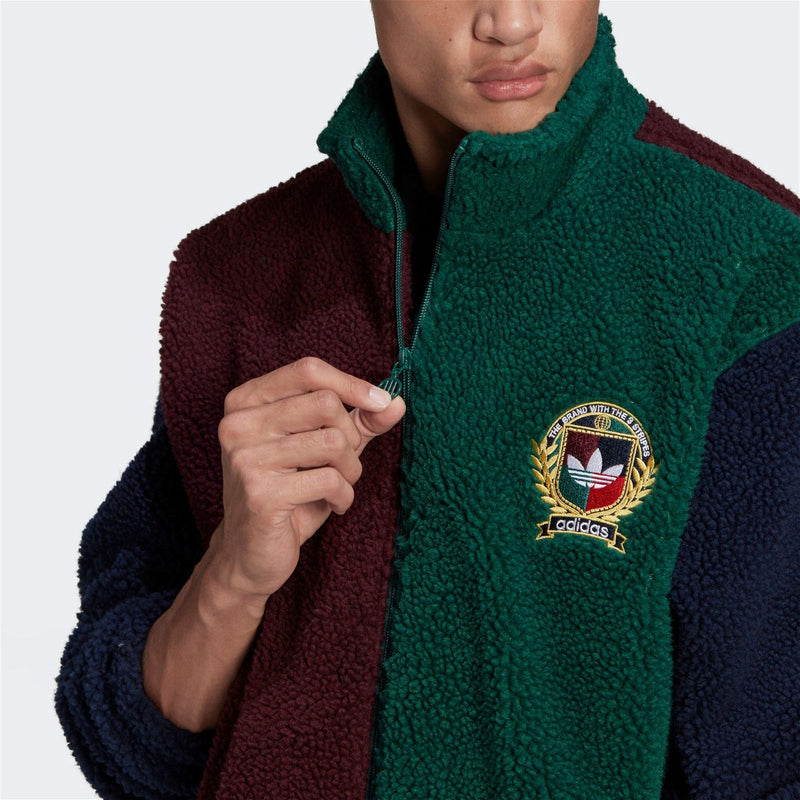 adidas Originals Collegiate Crest Fleece Jacket - Green - ViaductClothing -  -  