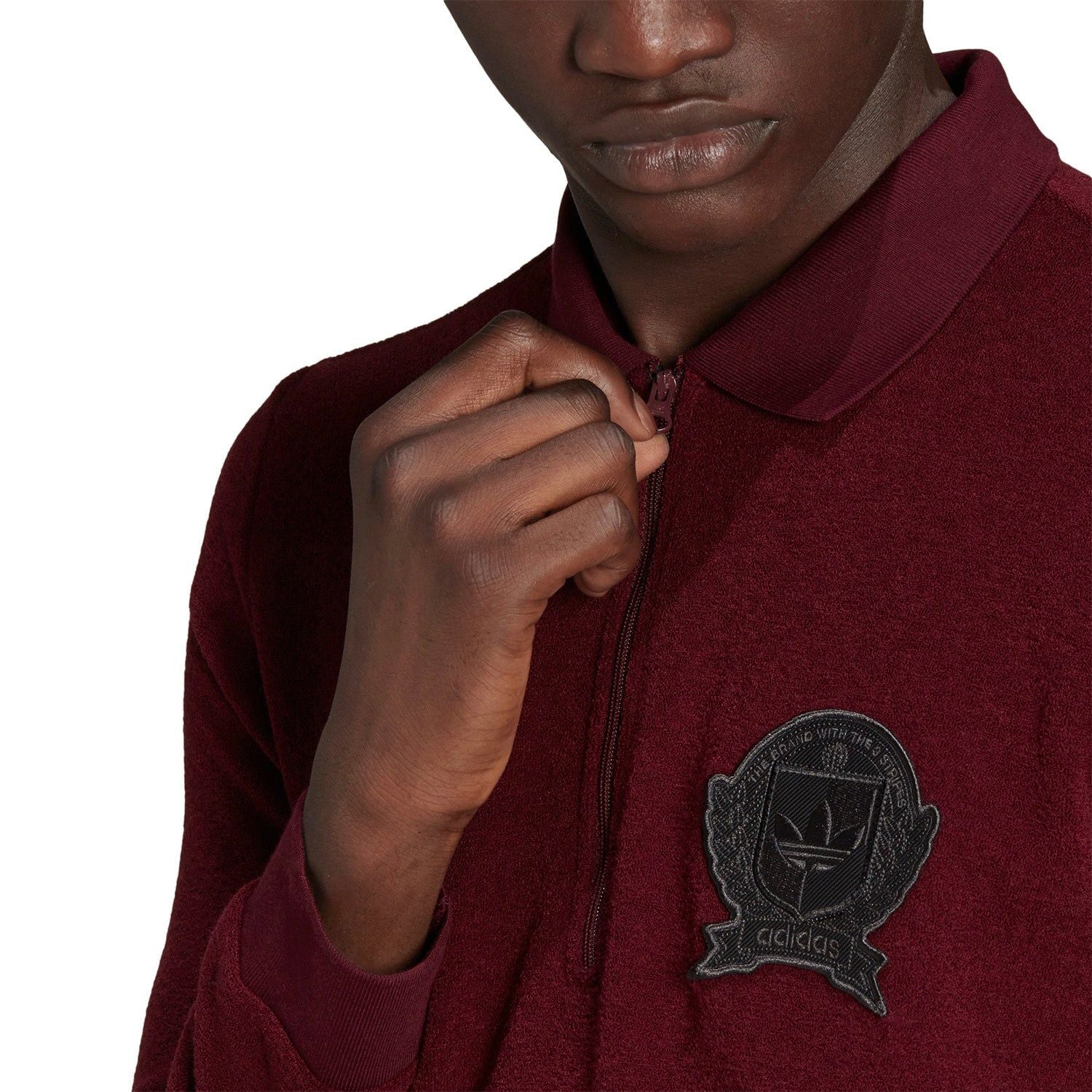 adidas Originals Collegiate Crest Polo Shirt - Burgundy - ViaductClothing -  -  