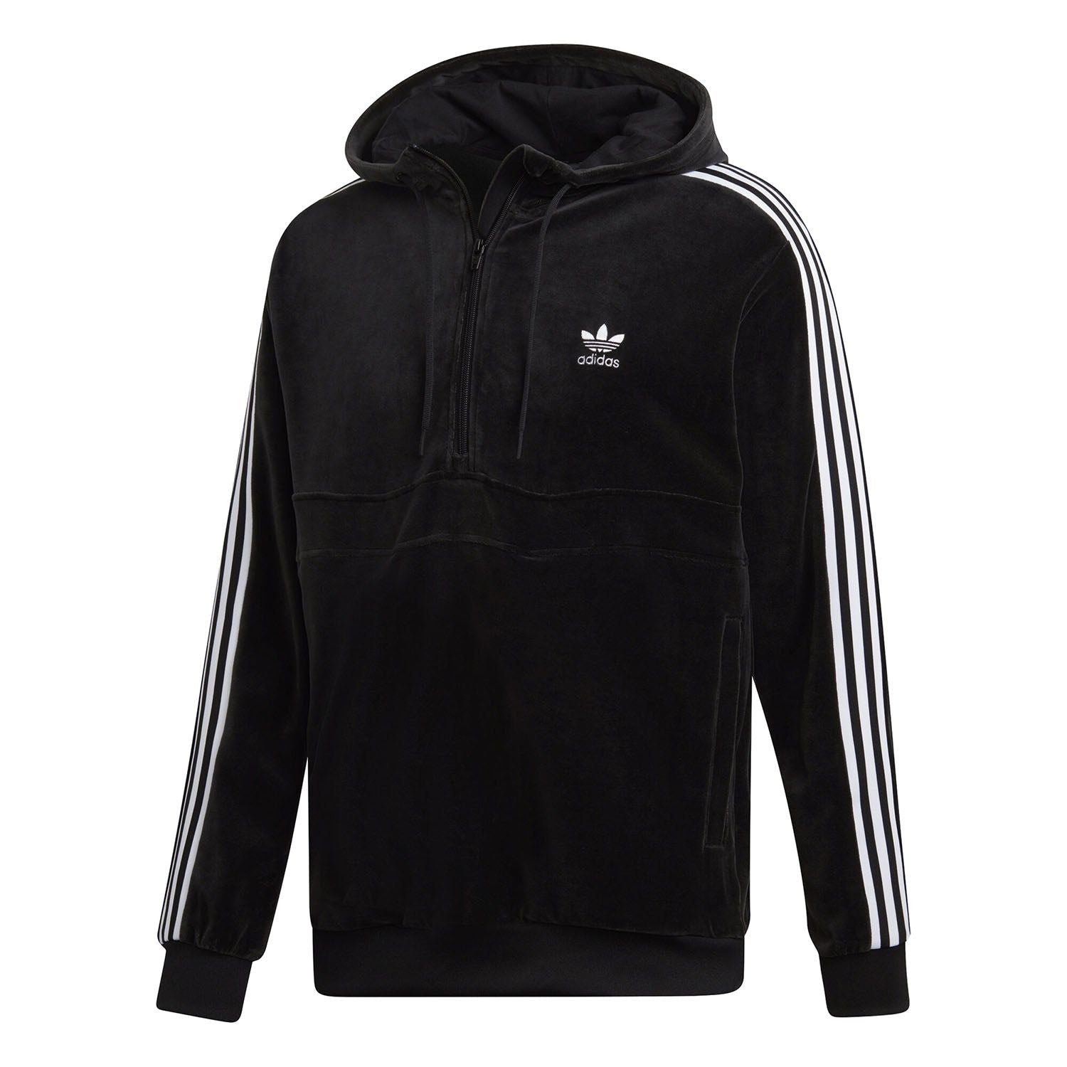 adidas Originals Cozy Half Zip Hoodie - Black - ViaductClothing -  -  