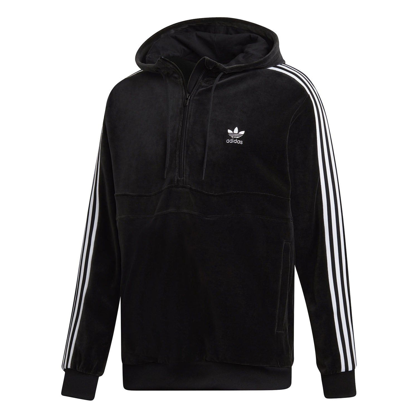 adidas Originals Cozy Half Zip Hoodie Black ViaductClothing