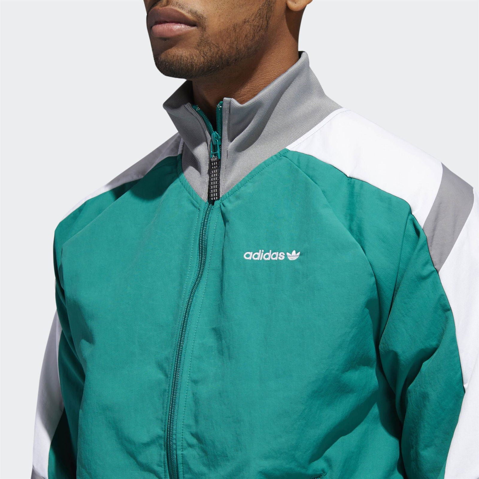 adidas Originals EQT Block Windbreaker Jacket Green ViaductClothing