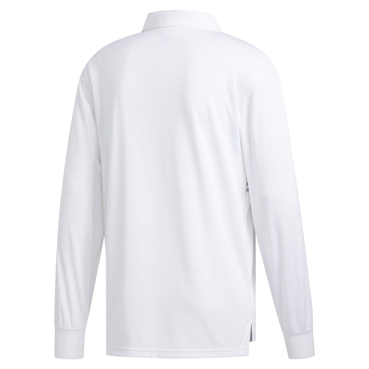 adidas Originals Elevated Long Sleeved Polo Shirt - White - ViaductClothing -  -  