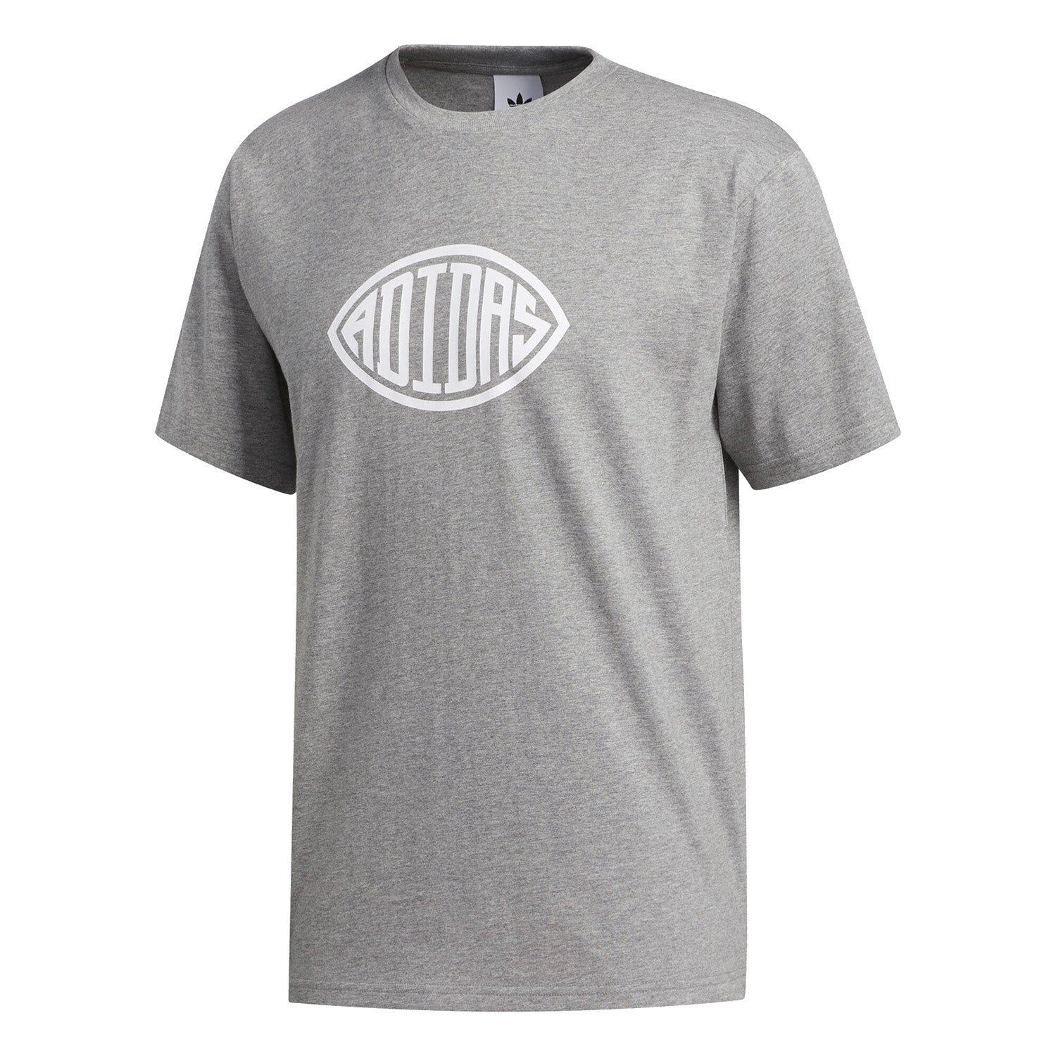 adidas Originals Football Logo T-Shirt - Grey - ViaductClothing -  -  