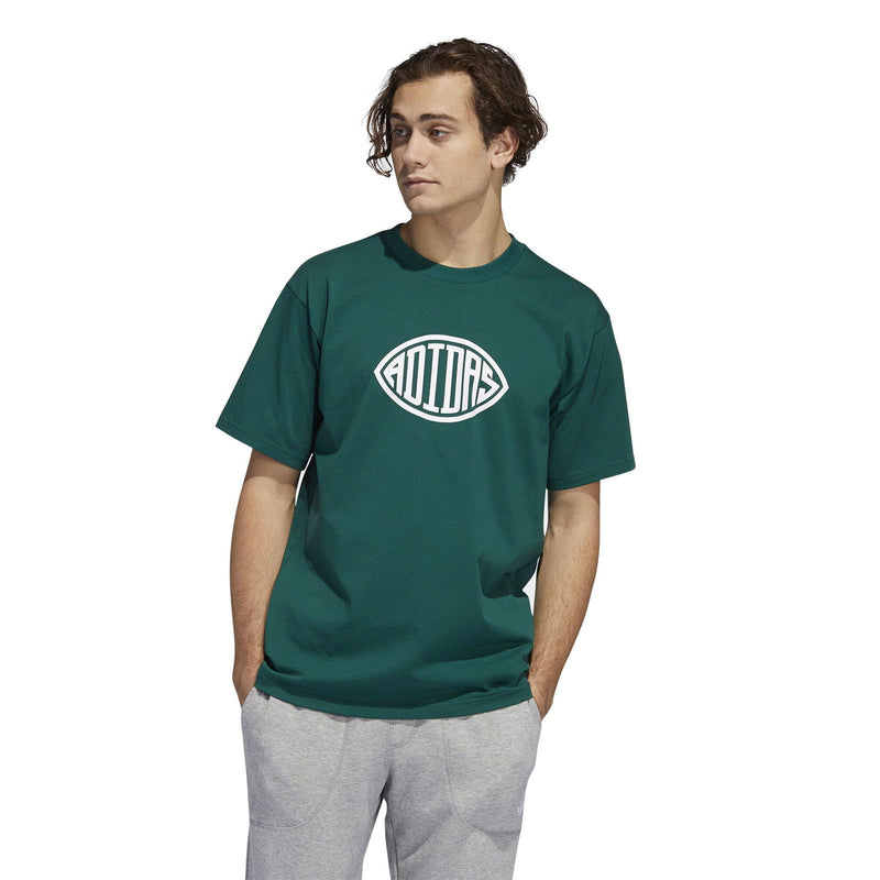 adidas Originals Football Logo T Shirt - Green - ViaductClothing -  -  